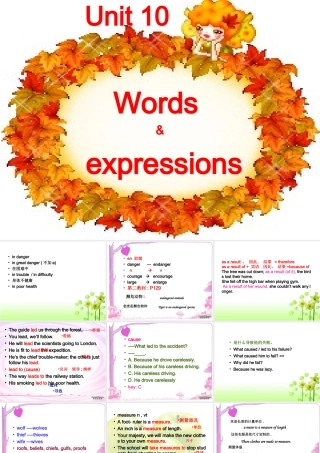 四川省重庆地区高一英语Unit10单词课件 人教版 课件