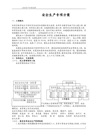 《安全生产专项方案》
