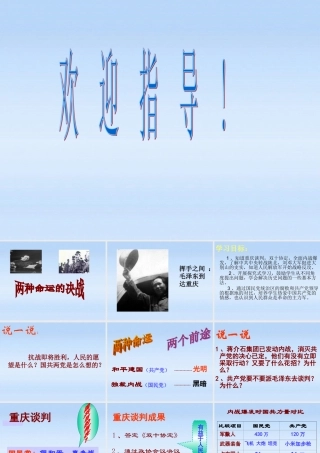 八年级历史上册 (两种命运的决战)课件 华东师大版 课件