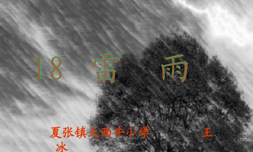 小学语文二年级下册《雷雨》