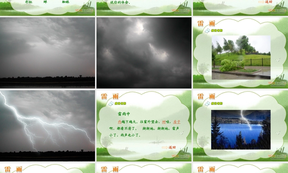 小学语文二年级下册《雷雨》