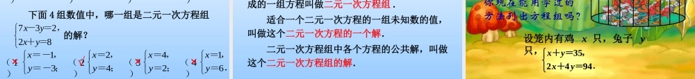 八年级数学上册 第七章二元一次方程组课件 北师大版 课件