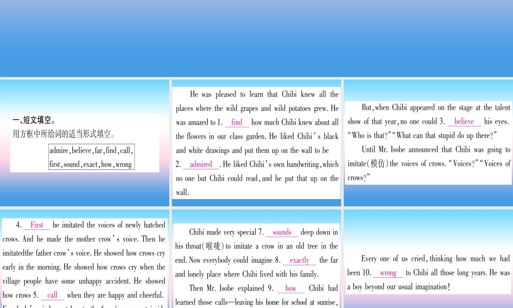 九年级英语全册 Unit 13 We re trying to save the earth Section A课后作业课堂导练课件(含中考真题)(新版)人教新目标版 课件