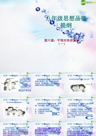 八年级政治上册 第六课(平等对待你我他)第一目课件 陕教版 课件