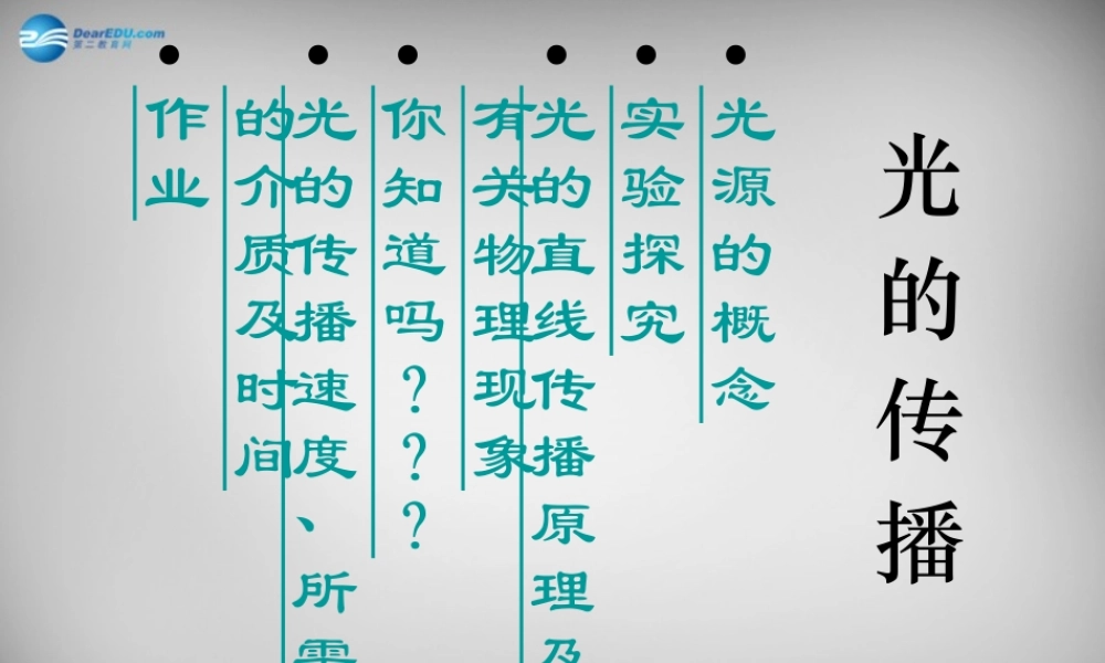 中学八年级物理上册 4.1 光的直线传播课件 (新版)新人教版 课件