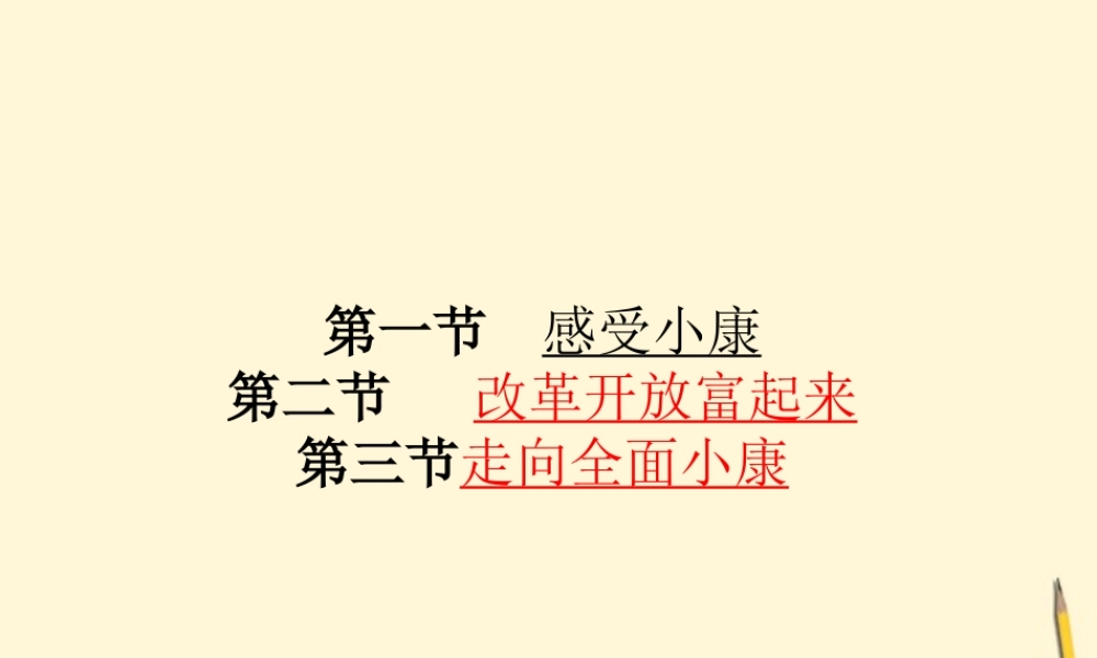 八年级政治下册 第三单元(走进小康时代)课件 湘师版 课件
