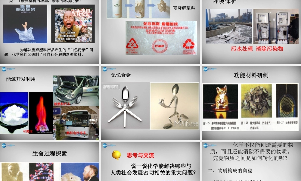 八年级化学全册(化学改变了世界)课件 鲁教版五四制 课件