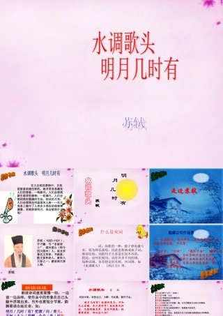 吉林省长春市八年级语文下册 第3课(词两首)之水调歌头课件5 长春版 课件