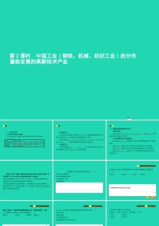 八年级地理上册 4.2 工业(第2课时)课件 (新版)湘教版 课件