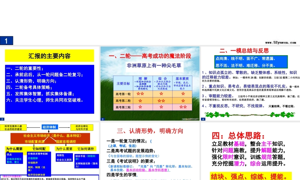 二轮复习谈政治学科备考策略