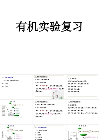 届广东高三第一轮复习有机化学全套复习课件：有机实验 试题-2