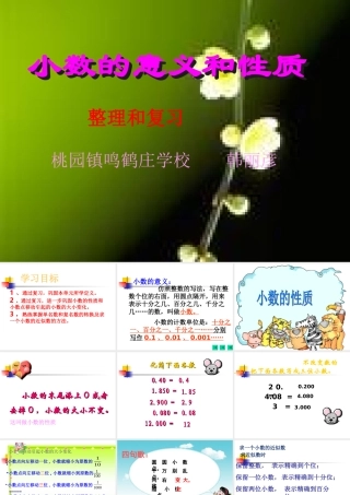 小学数学2011版本小学四年级小数的意义和性质整理与复习