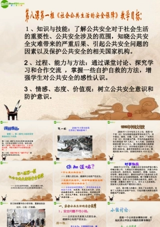 八年级政治上册 (社会公共生活的安全保障)课件 沪教版 课件