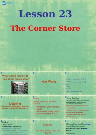 七年级英语上册 Lesson 23 The Corner Store课件 冀教版 课件