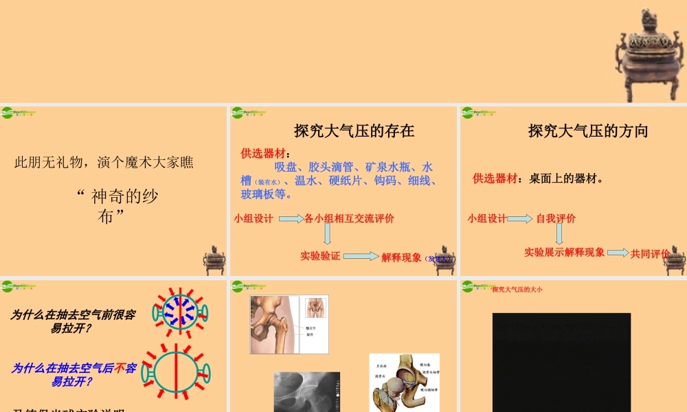 八年级科学上册 大气的压强课件 浙教版 课件