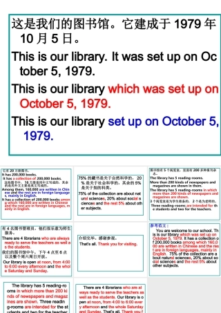 图书馆 高一英语的作文大集合课件新人教版必修4