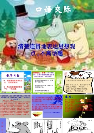 八年级语文下册 (清楚连贯地表达思想观点，不离话题)优秀实用课件 苏教版 课件