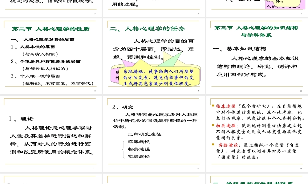 人格心理学绪论