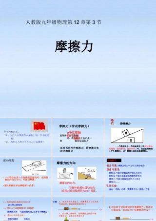 九年级物理 第12章第3节(摩擦力)课件 人教新课标版 课件