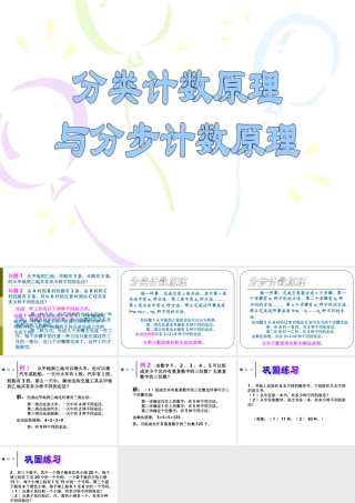 分类计数原理 高二数学加法与乘法原理二项式定理课件集合二 人教版 高二数学加法与乘法原理二项式定理课件集合二 人教版
