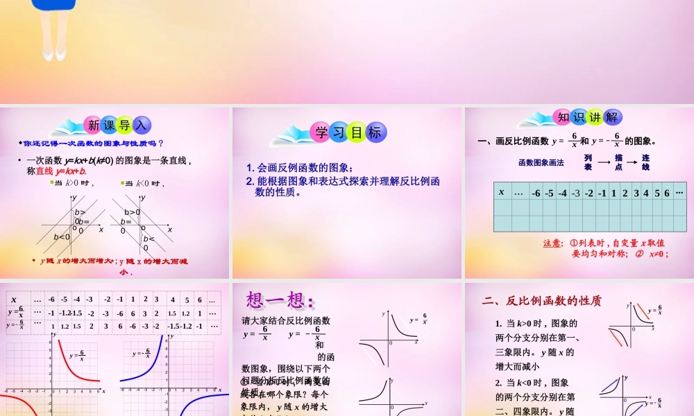 九年级数学下册 52 反比例函数(第2课时)课件 (新版)青岛版 课件
