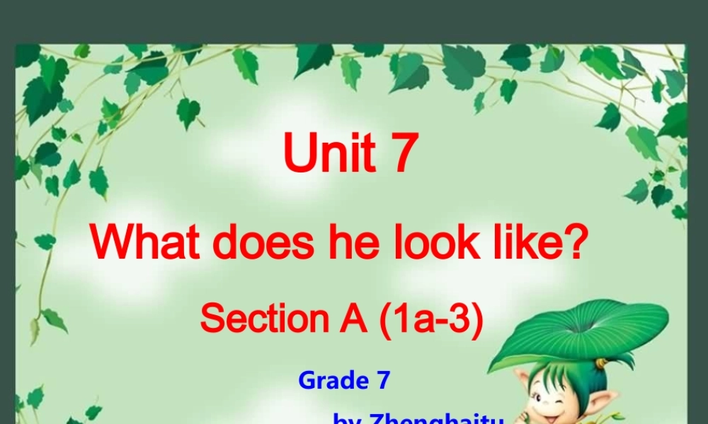 七年级英语unit 7 What does he look like课件人教版 课件