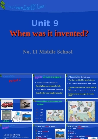 九年级英语Unit9 Period2课件人教新目标版 课件