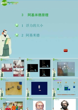 八年级科学上册 第四章第三节阿基米德原理课件 华东师大版 课件