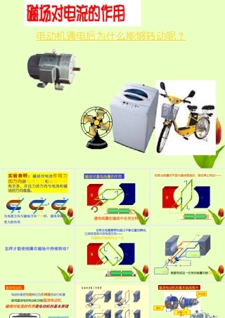 九年级物理下册 84(磁场对电流的作用)课件 教科版 课件