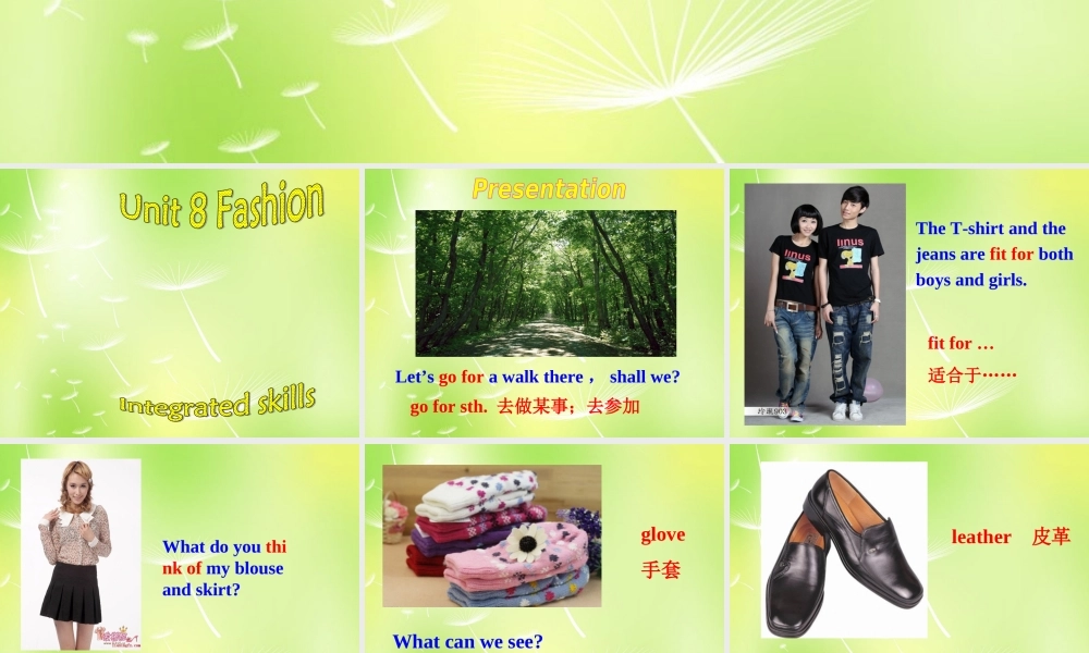 中学七年级英语上册 Unit 8 Fashion Integrated skills课件 (新版)牛津版 课件
