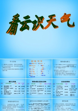 中学七年级语文上册 5.22 看云识天气课件 新人教版 课件