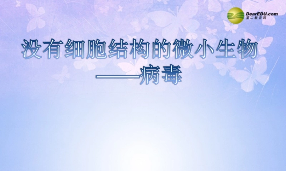 八年级生物上册 病毒课件 (新版)新人教版 课件