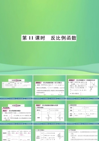 中考数学复习 第3章 函数及其图象 第11课时 反比例函数(精讲)课件