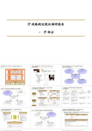 IT战略规划现状调研报告