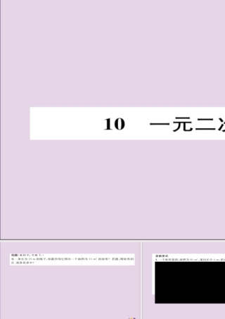 九年级数学上册 第二章 一元二次方程 一元二次方程的解(练习手册)课件 (新版)北师大版 课件