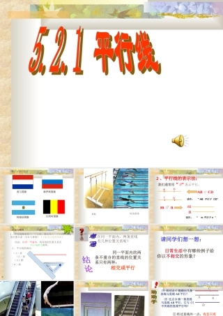 七年级数学下学期平行线第一课时课件人教版 课件