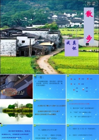 八年级语文下册 (散步)课件 苏教版 课件