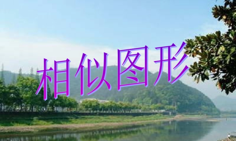 九年级数学相似图形复习课件