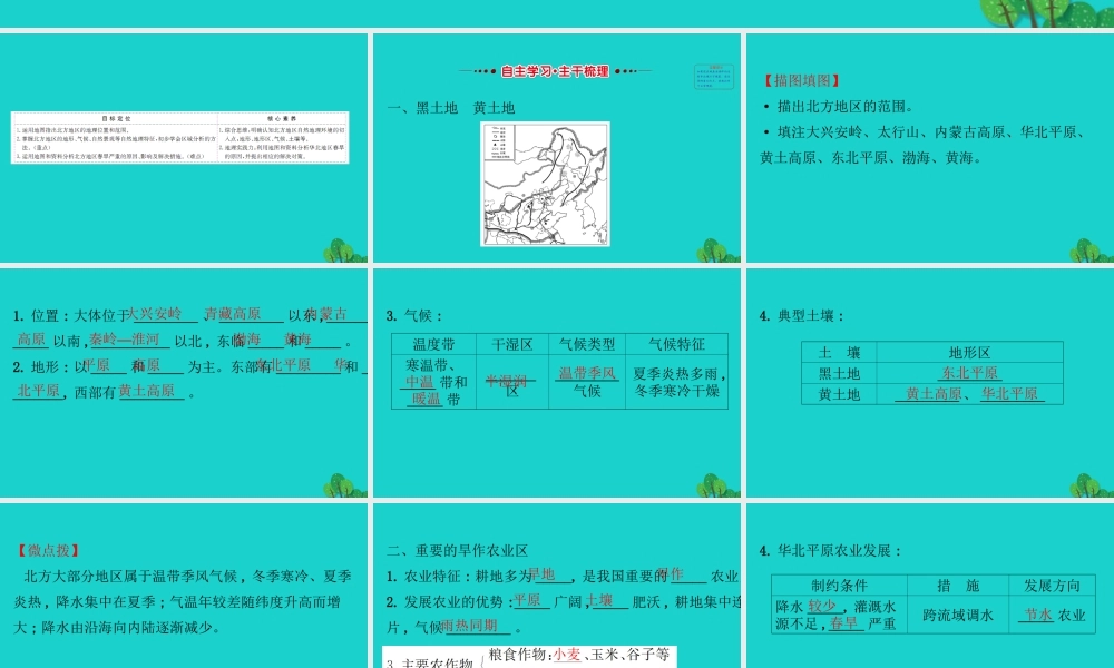 八年级地理下册 第六章 第一节自然特征与农业习题课件(新版)新人教版 课件