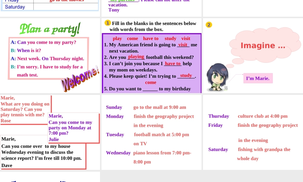 八年级英语上Unit5 Period 4 课件3人教版 课件