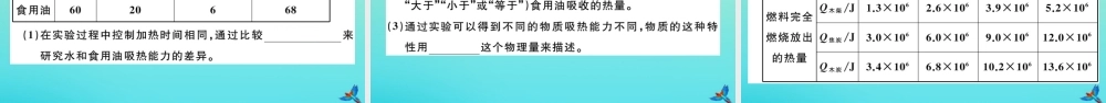 九年级物理全册 第十三章 内能与热机检测卷习题讲评课件 (新版)沪科版 课件