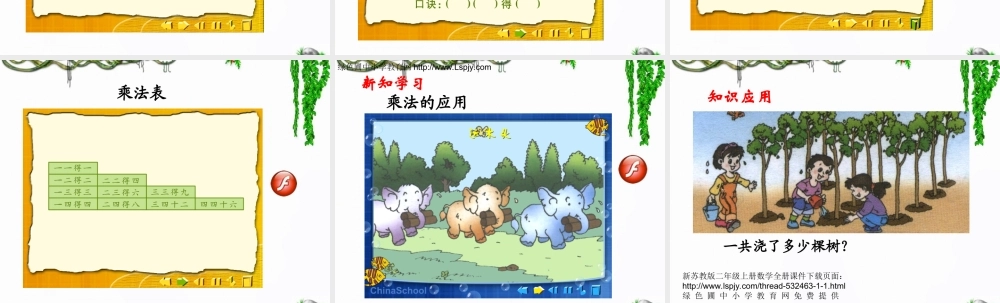 1～4的乘法口诀》参考课件