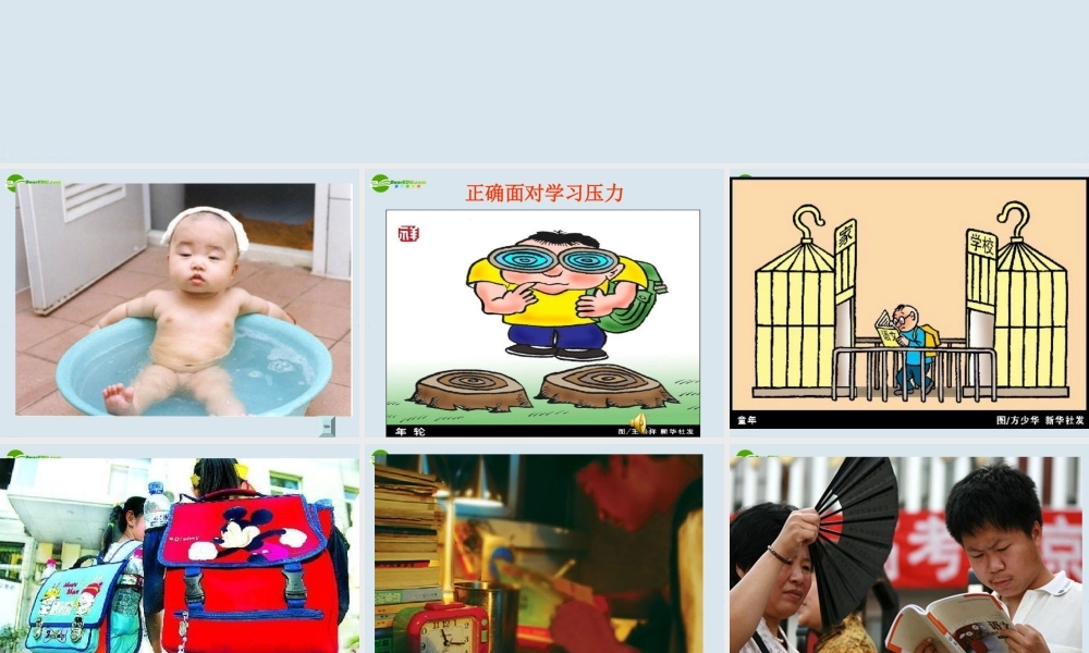 九年级政治 第二课(笑对学习压力)第一课时课件 陕教版 课件