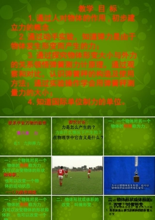 八年级物理下册(8.1 力 弹力)课件 苏科版 课件