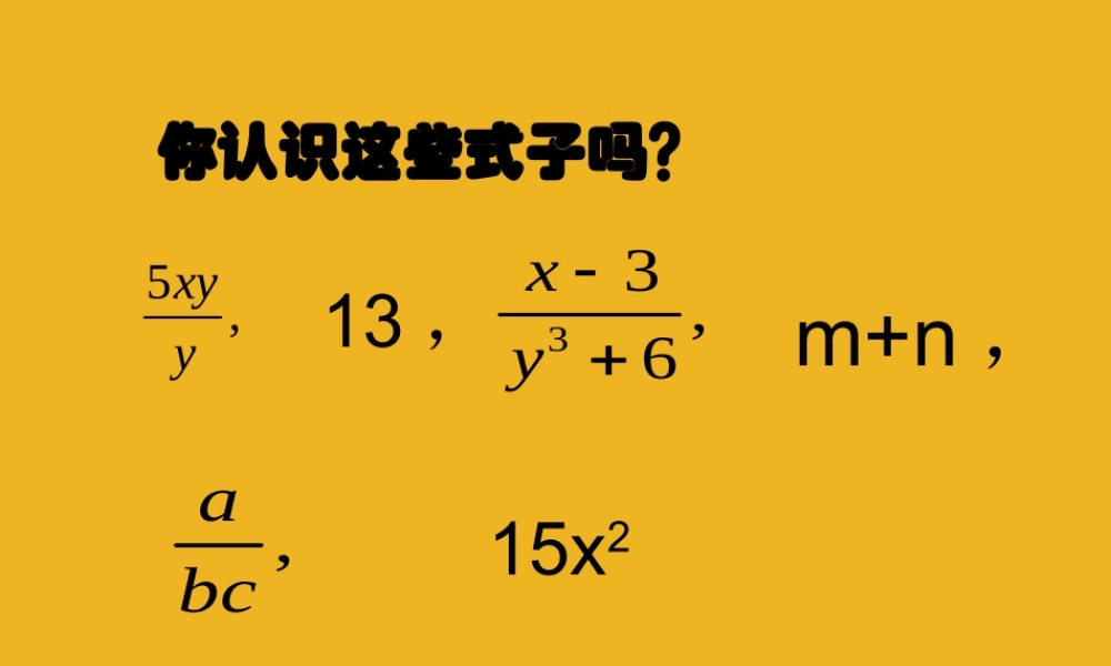 八年级数学下册 1.分式(第一课时)课件 北师大版 课件