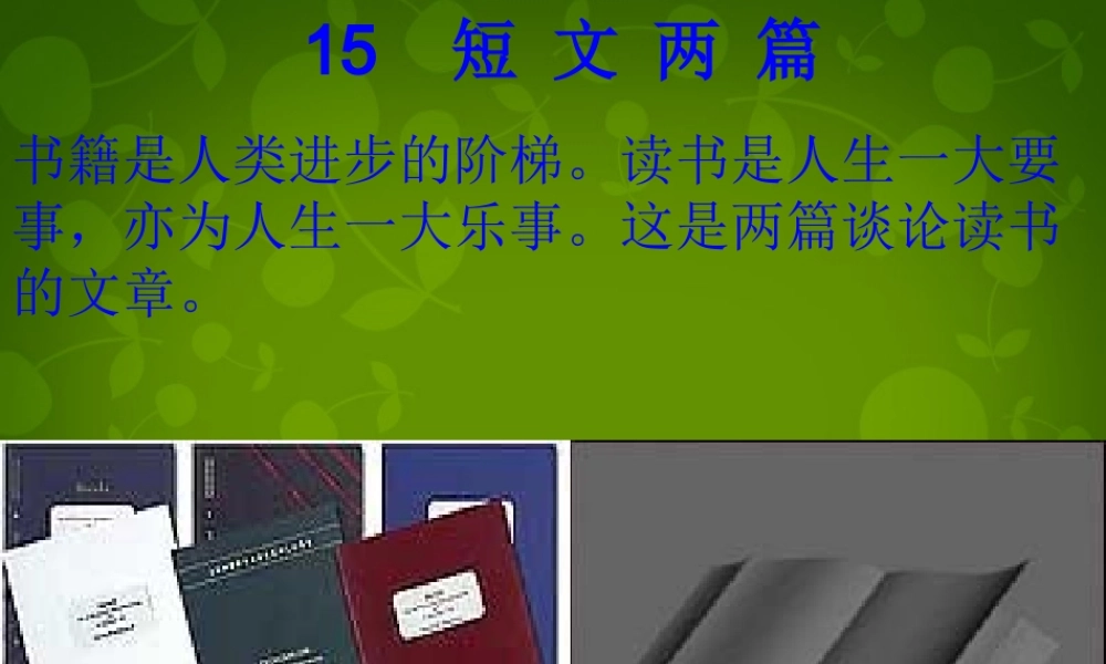 九年级语文上册 15 短文两篇课件2 新人教版 课件