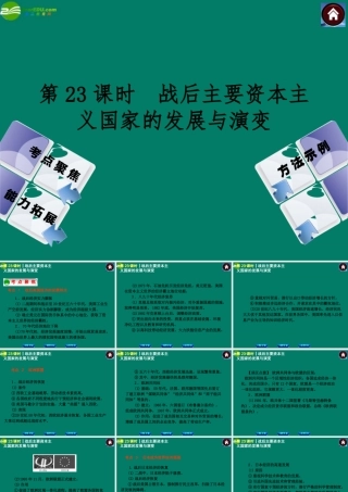 中考历史总复习 第23课时 战后主要资本主义国家的发展与演变课件 岳麓版 课件