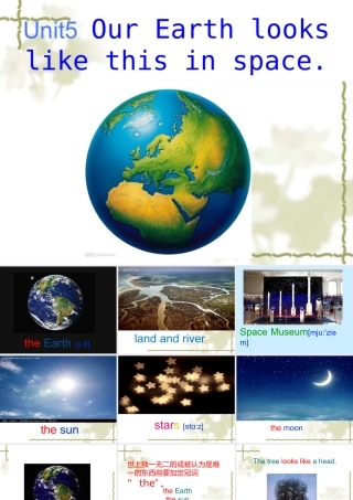 Unit5Ourearthlookslikethisinspace.