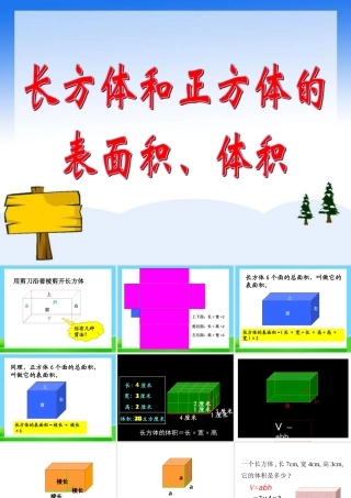 参考课件：长方体和正方体的表面积、体积