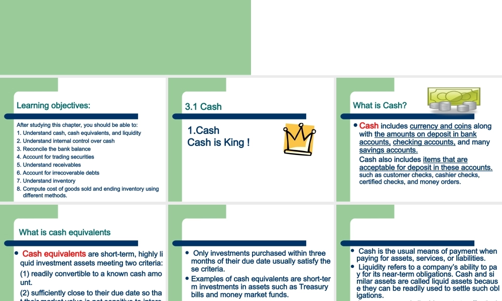 会计英语CURRENT-ASSETS